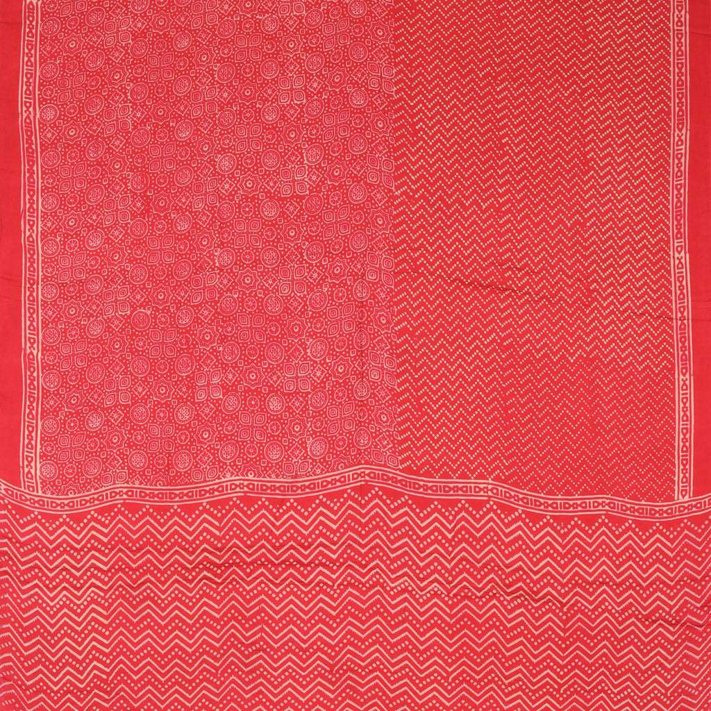 Desire Red Printed Satin Silk Saree - Singhania's