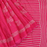 Vibrant Pink Printed Satin Silk Saree - Singhania's
