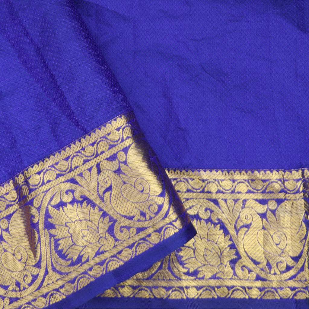 Dark Turquoise Kanjivaram Bandhani Silk Handloom Saree - Singhania's