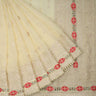 Pastel Cream Georgette Saree With Embroidery - Singhania's