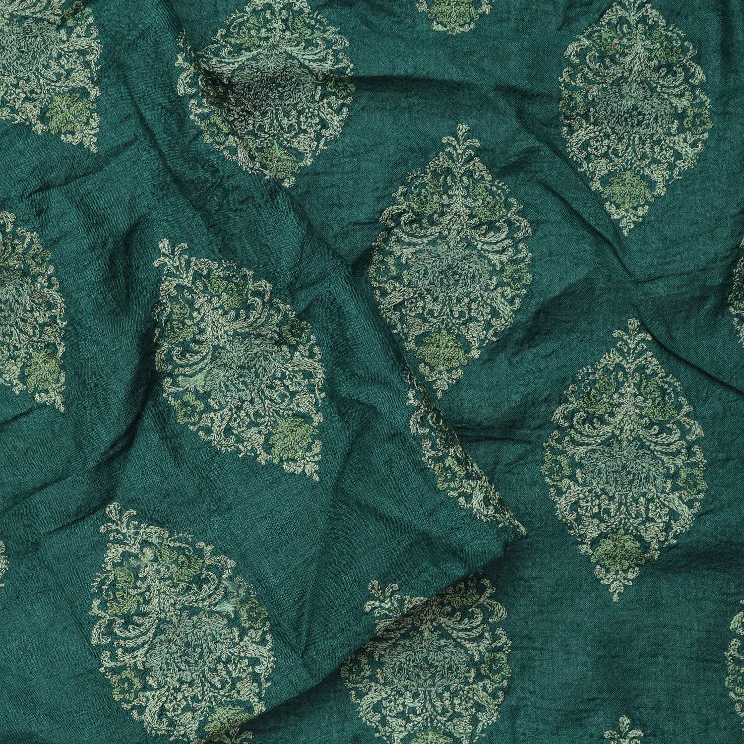 Green Silk Bandhani Printed Saree - Singhania's