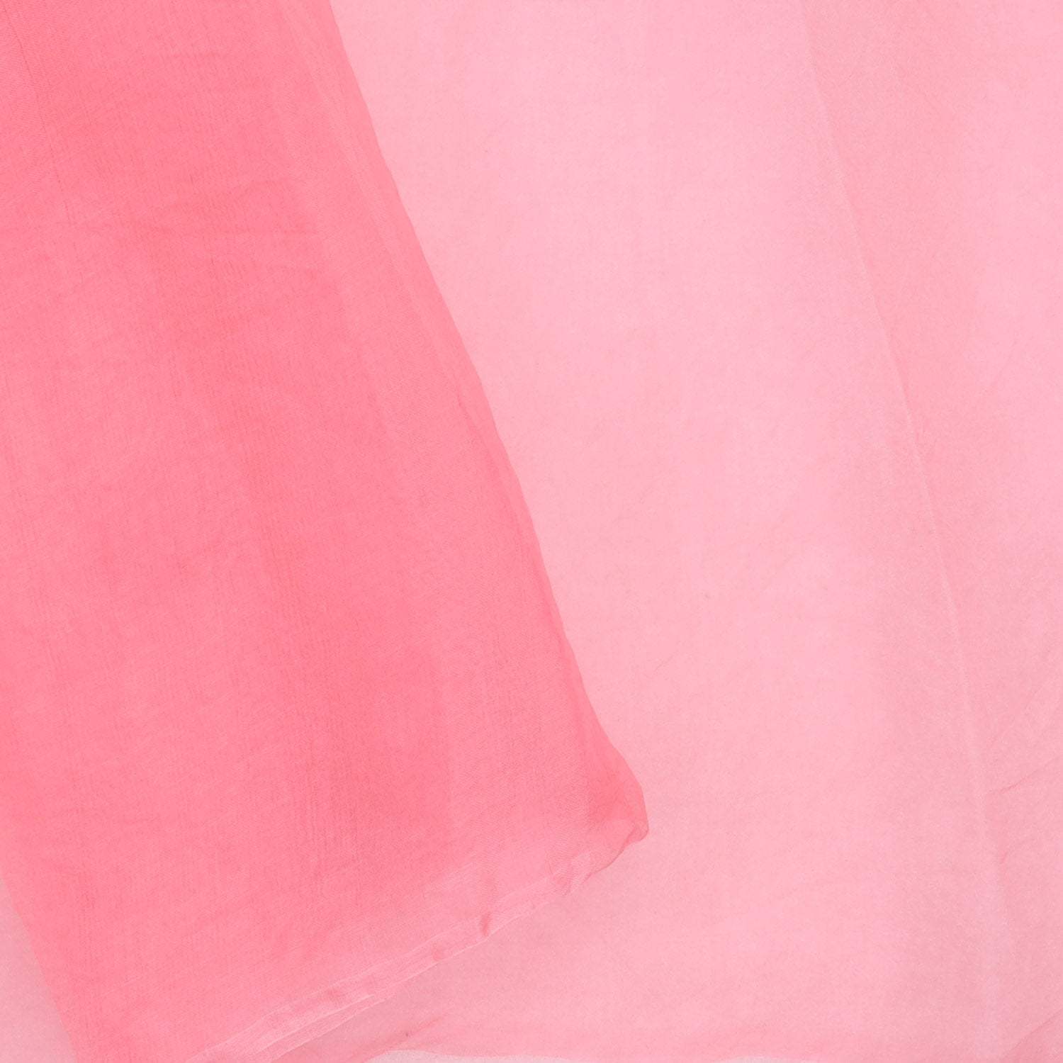 Pink Organza Embroidery Saree - Singhania's