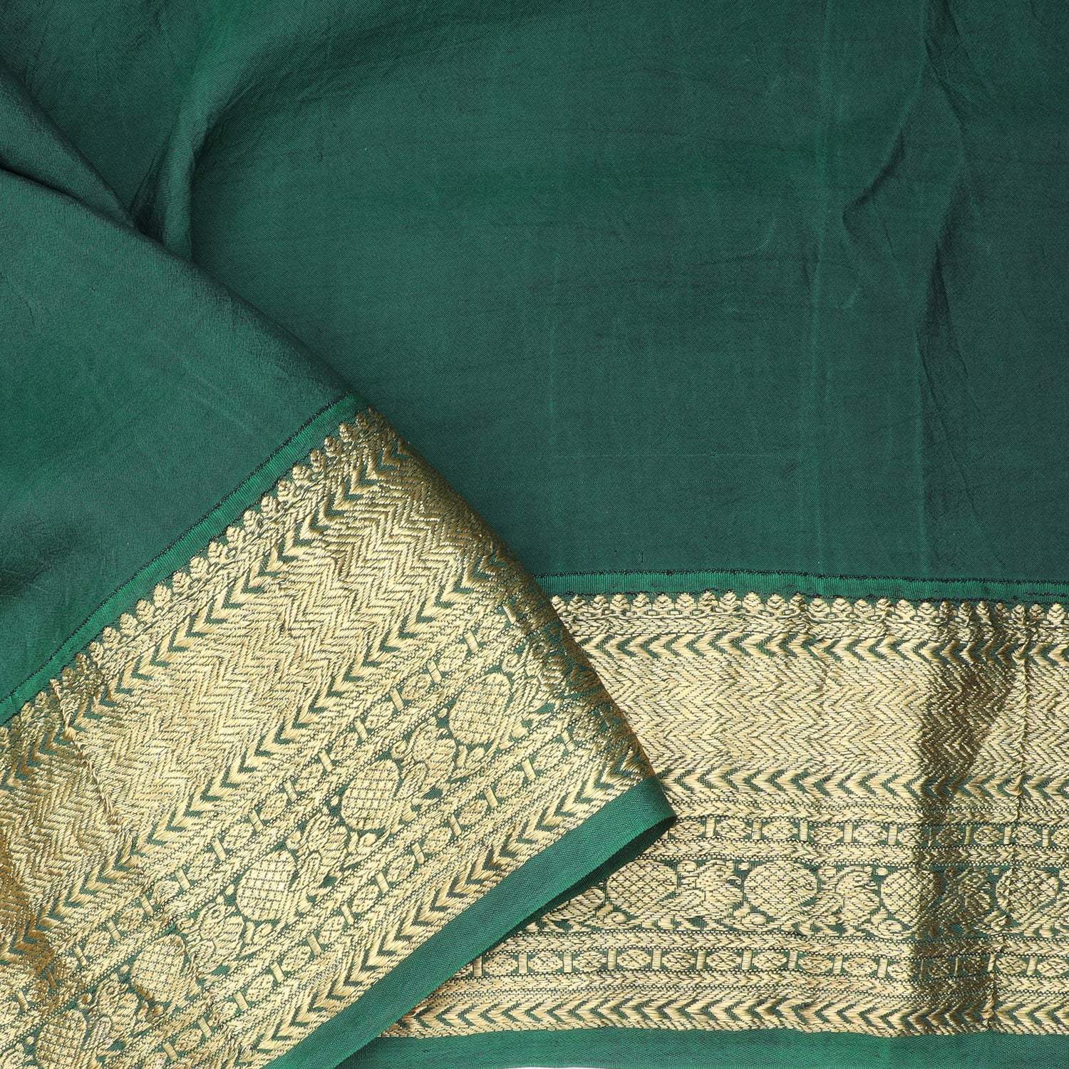 Beige Korvai Silk Cotton Saree