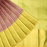 Brown Kanjivaram Silk Saree With Floral Motif Pattern - Singhania's