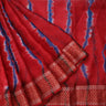 Brick Red Maheshwari Silk Tie & Dye Printed Saree - Singhania's