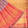 Pink Tissue Kanjivaram Silk Saree With Floral Motifs - Singhania's