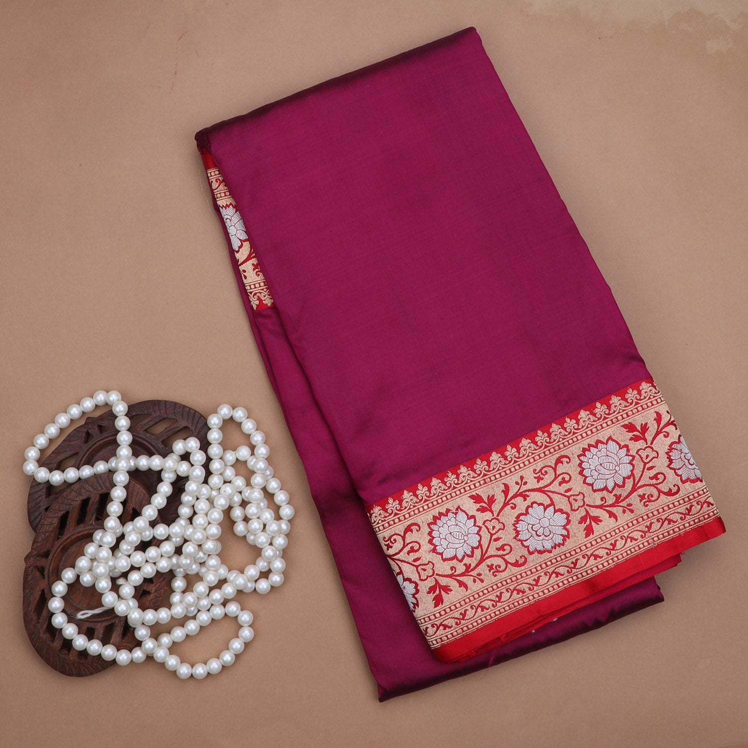 Royal Purple Banarasi Silk Saree - Singhania's