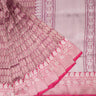 Pink Banarasi Silk Saree With Fern Motifs - Singhania's
