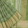 Grass Green Maheshwari Printed Saree With Floral Pattern