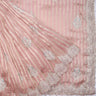 Pastel Baby Pink Organza Saree With Floral Embroidery - Singhania's