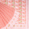 Coral Peach Soft Net Saree With Interesting Pattern