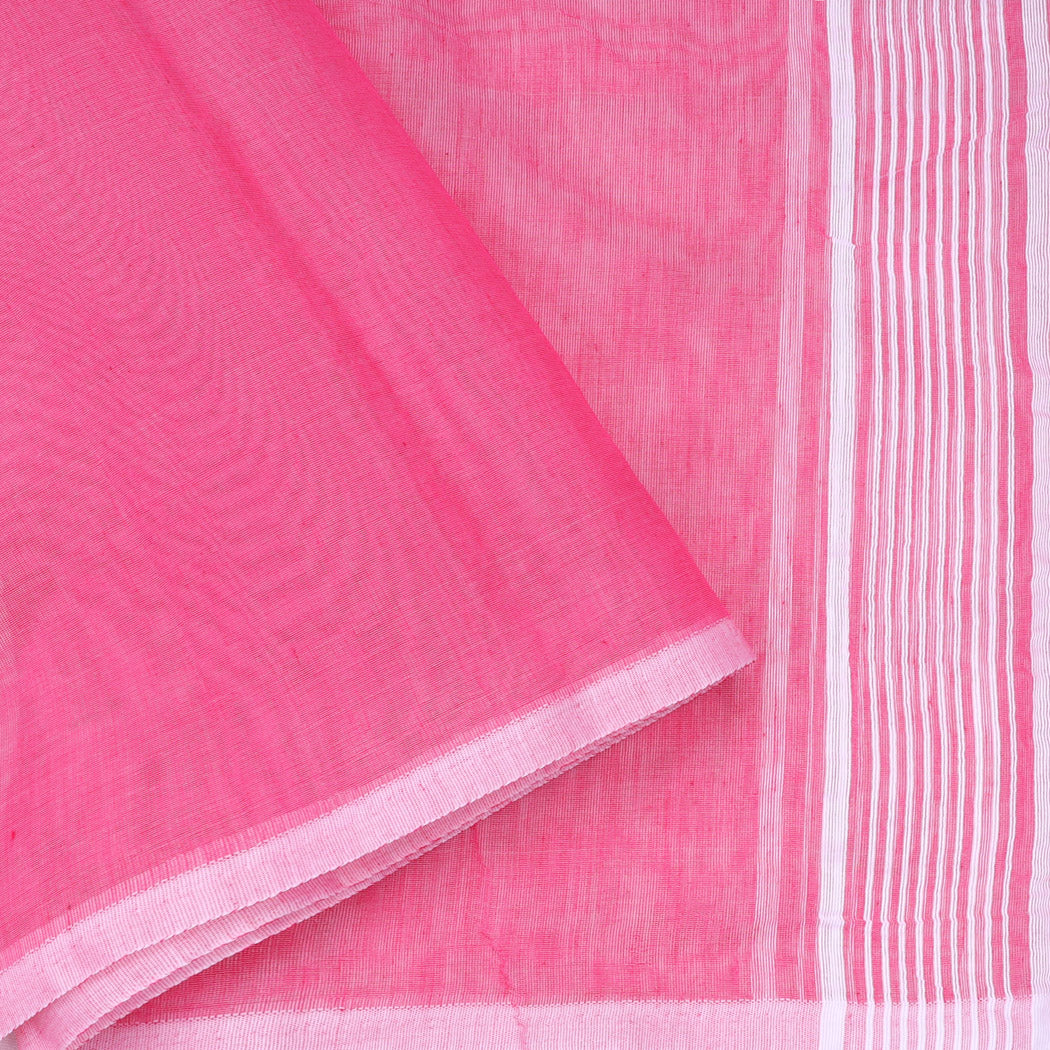 Blush Pink Soft Net Saree With Interesting Pattern