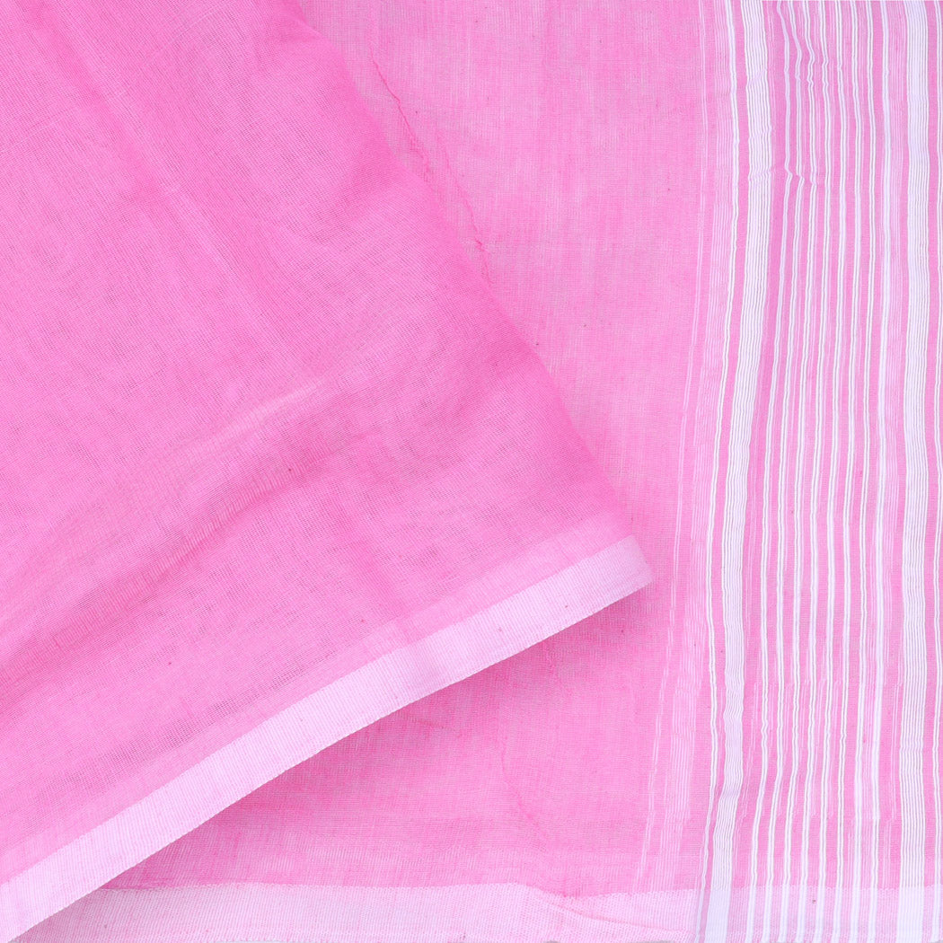 Bubblegum Pink Soft Net Saree With Interesting Pattern