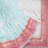 Pastel Blue Silk Saree With Embroidery - Singhania's