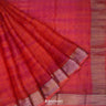 Vibrant Orange Maheshwari Silk Saree With Printed Pattern