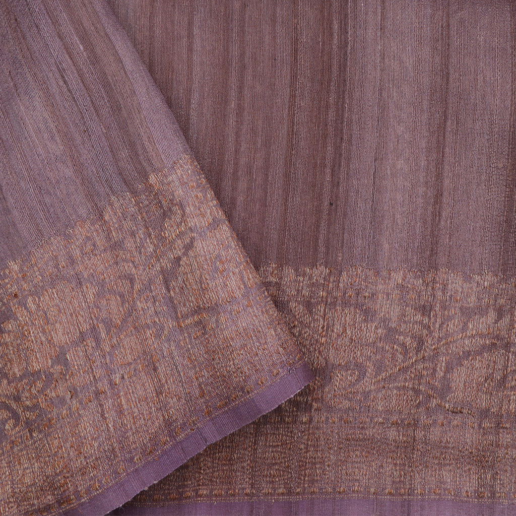 Brown Multicolor Tussar Saree With Hive Pattern