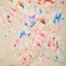 Pastel Beige Georgette Saree With Floral Printed Motifs