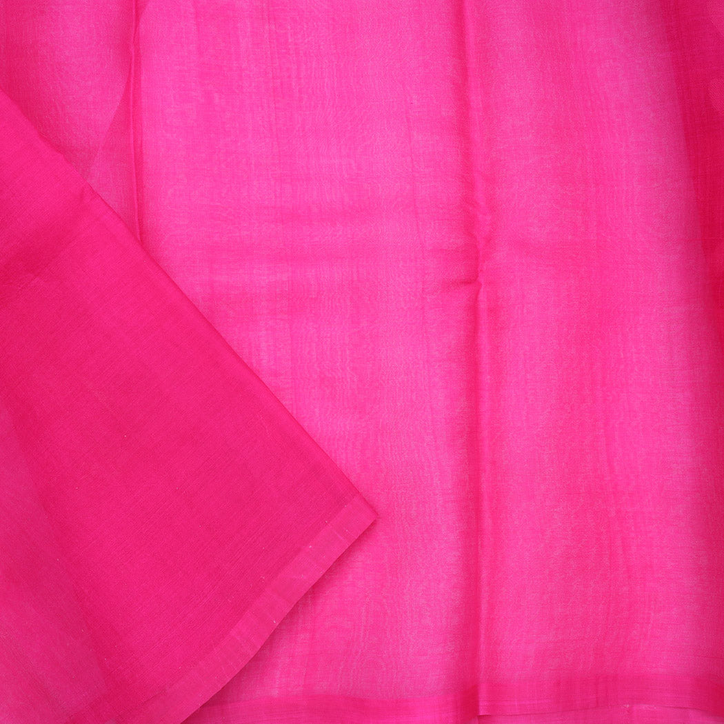 Hot Pink Organza Saree With Tiny Butis