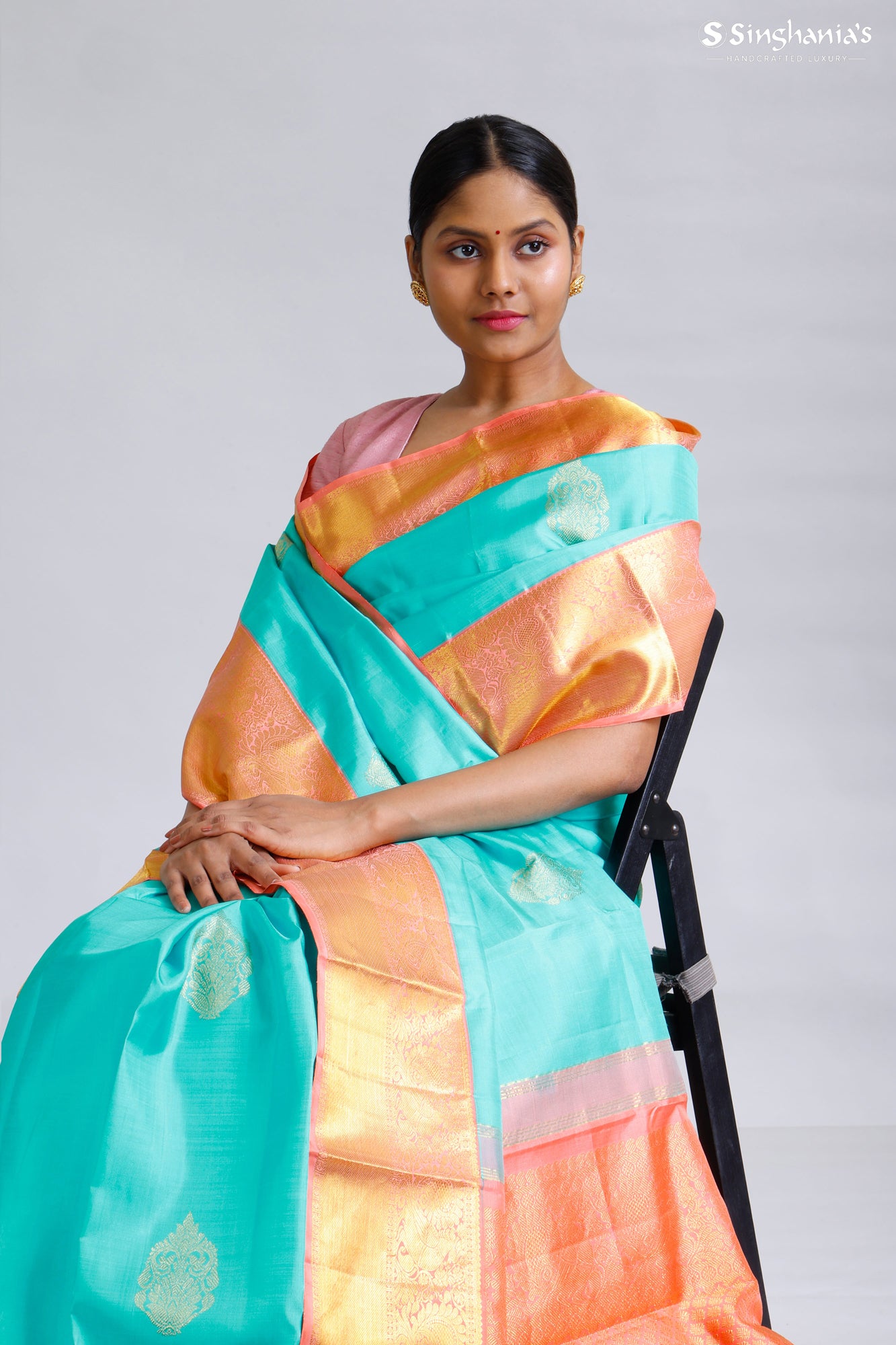 Buy Blue Silk Cotton Geometric Pattern Saree For Women by Samyukta Singhania  Online at Aza Fashions.