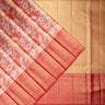 Red Tissue Kanjivaram Silk Saree With Floral Pattern