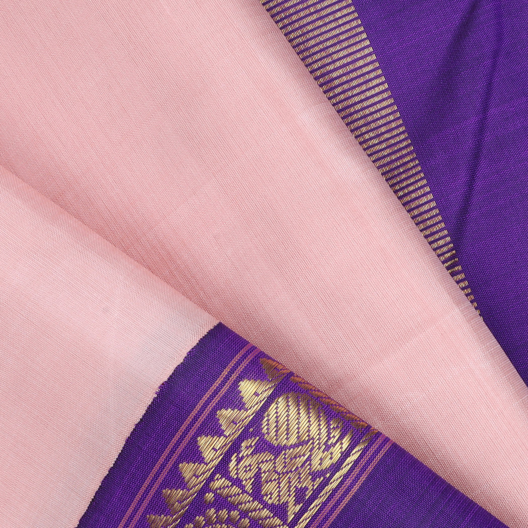 Pastel Pink Kanjivaram Silk Saree