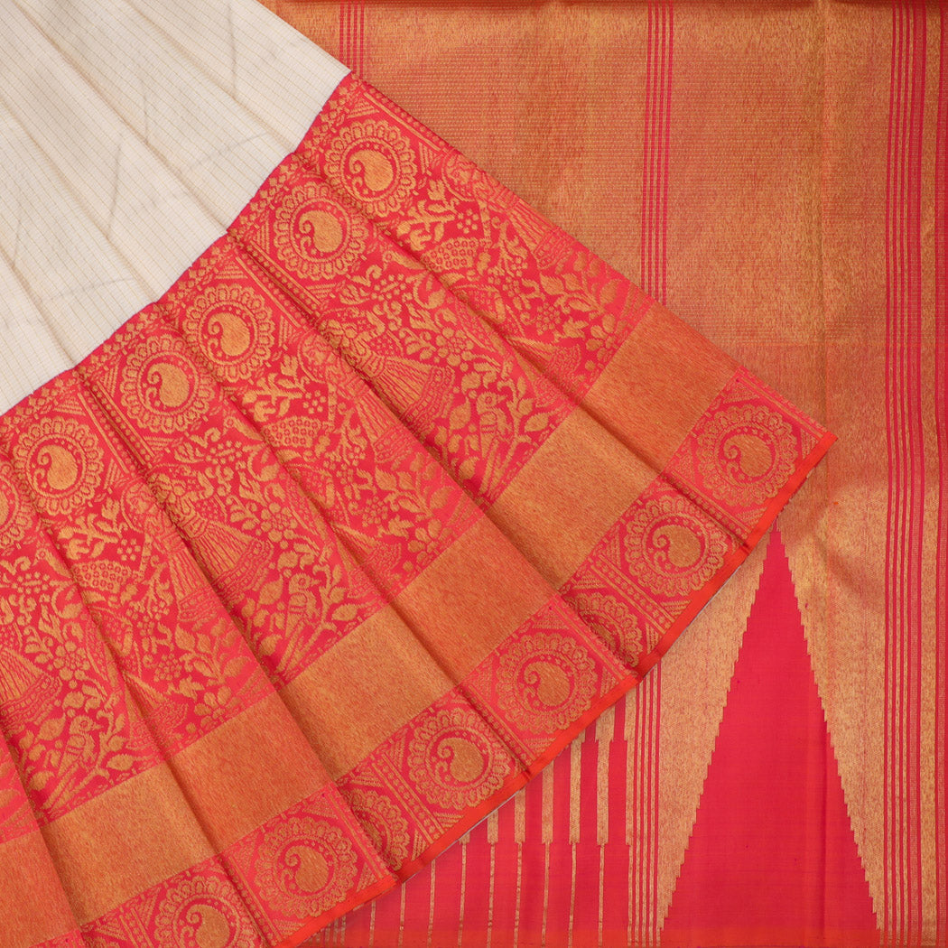 Shades of yellow silver zari muhurtham silk – houseofayati