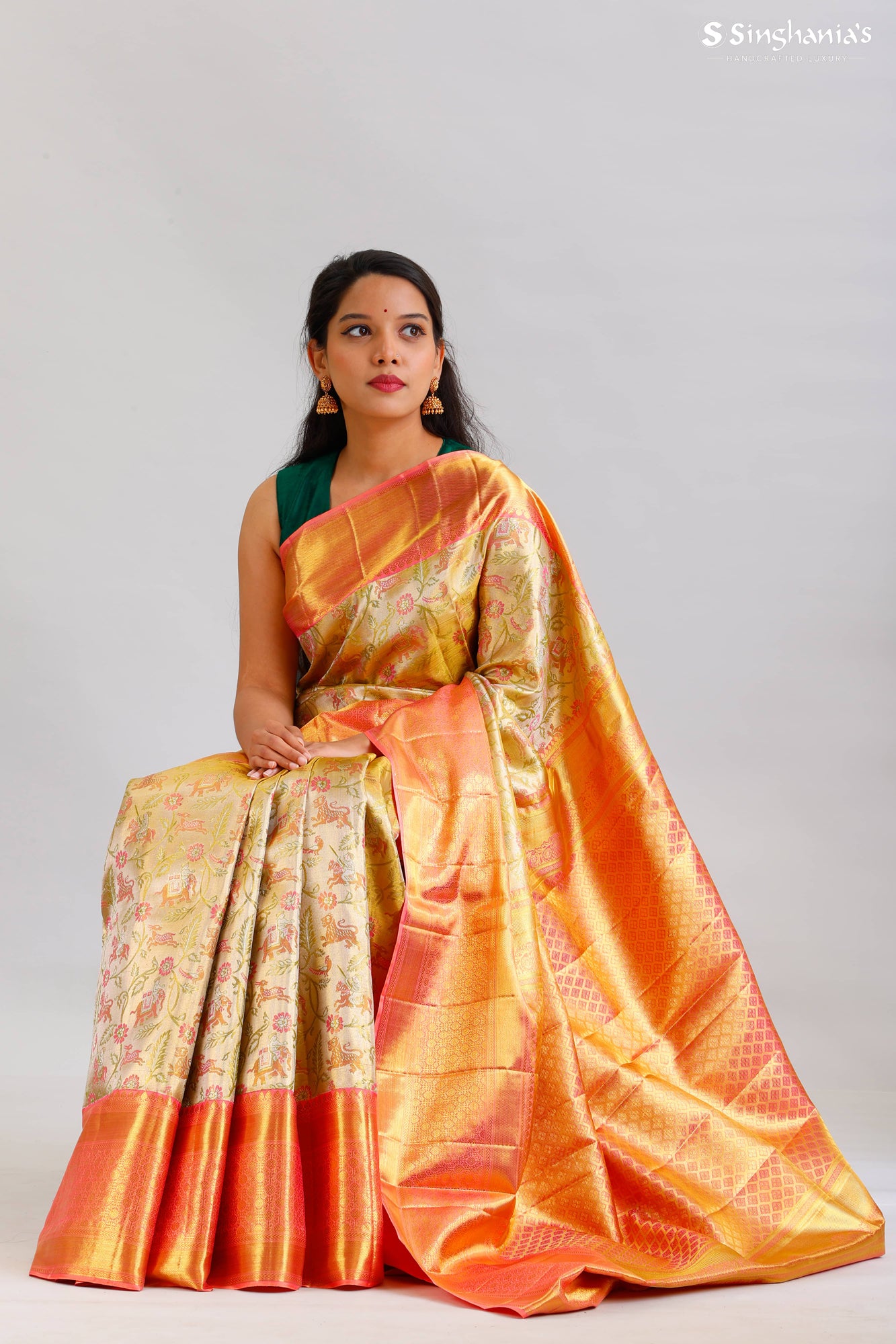Buy online Florals Printed Saree With Blouse from ethnic wear for Women by  Flourious for ₹2050 at 18% off | 2024 Limeroad.com