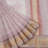 Off- White Maheshwari Printed Saree With Floral Jaal Pattern