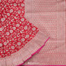 Amarnath Red Silk Banarasi Saree With Floral Jaal Design