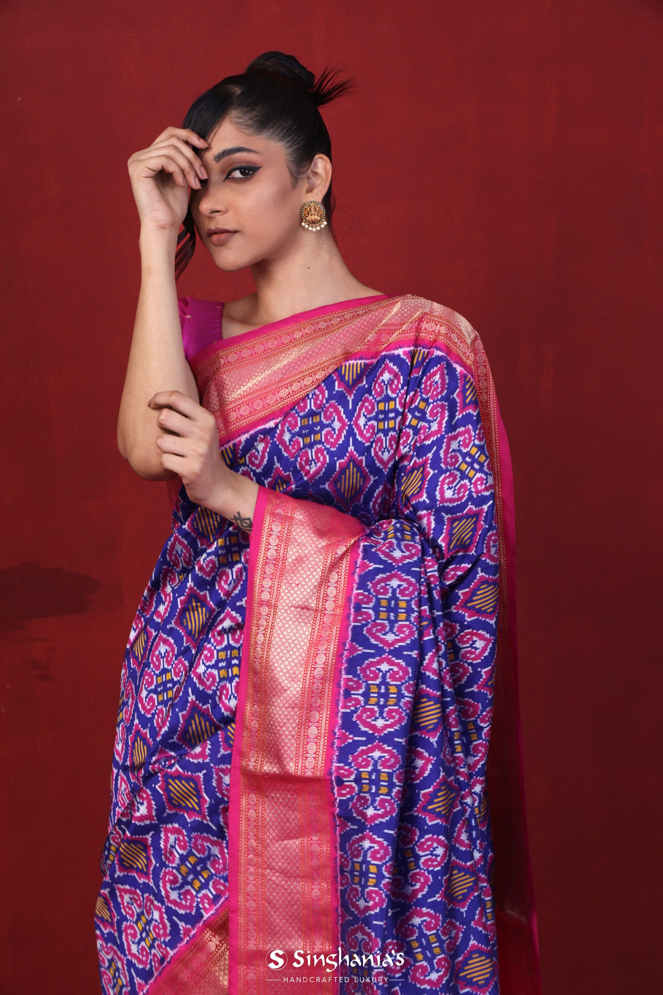 Ikkat silk cotton sarees on sale online