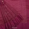 Amaranth Purple Printed Chanderi Saree With Bird Pattern