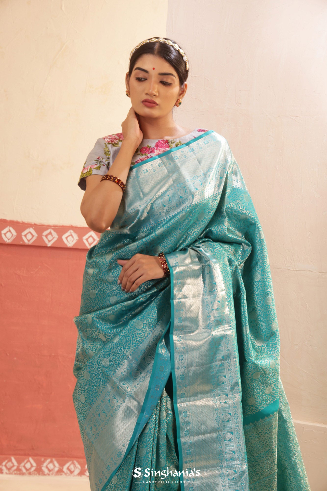 Buy VASTTRAM Kabir Fabrics Women's Kanchipuram Silk kanchi Pattu Saree with  Blouse (green colour) at Amazon.in