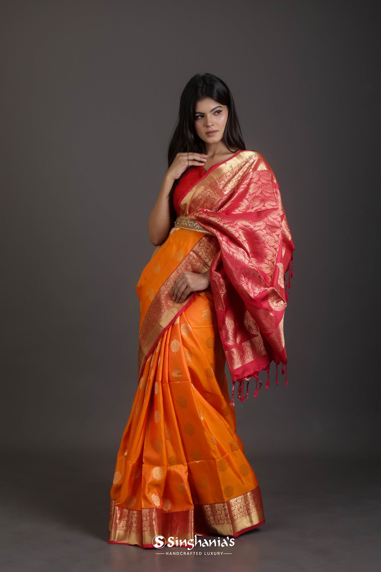 Orange Color Sarees - Buy Orange Saree Online @ Best Prices