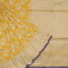 Honey Yellow Banarasi Silk Saree With Floral Buttas Weaving