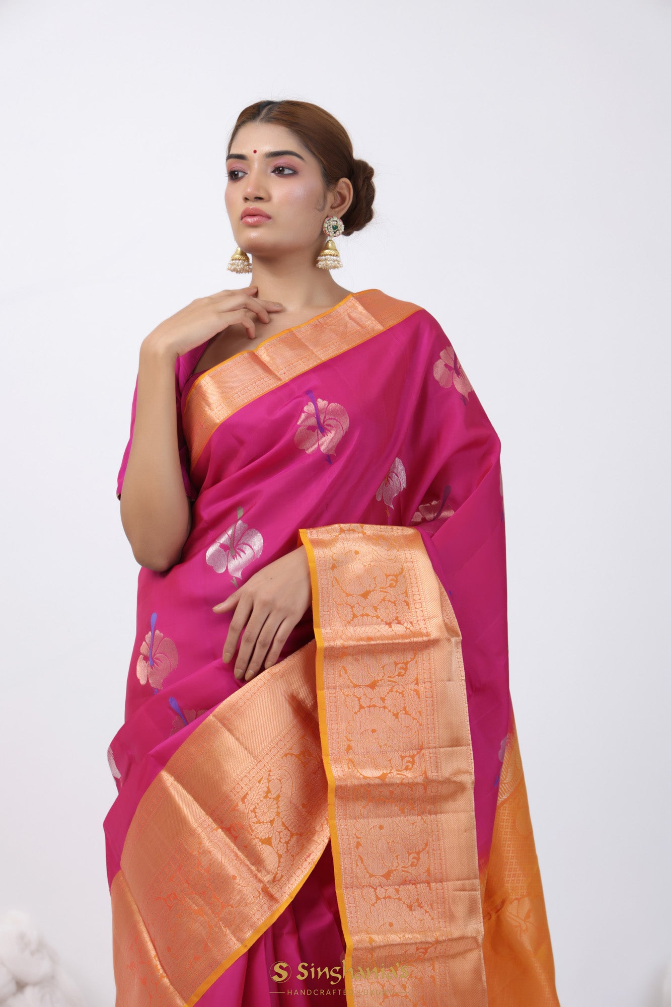 Buy Kanchipuram Silk Purple Colour Saree, Bold and Beautiful Saree With  Weaving,soft Lichi Silk Exclusive Wedding Saree, Kanchipuram Saree Online  in India - Etsy