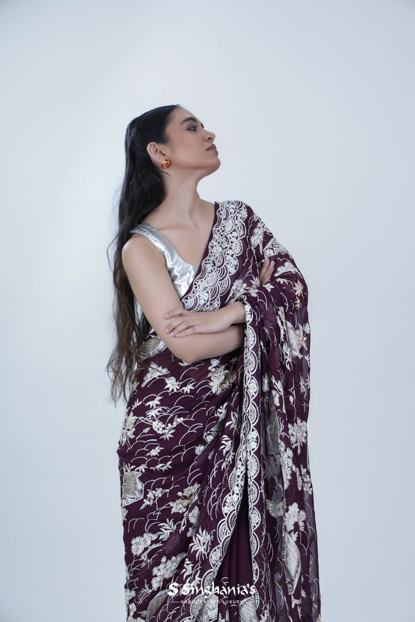 fcity.in - Just V Tex Sarees Presents Beautiful Pure Georgette Floral  Printed