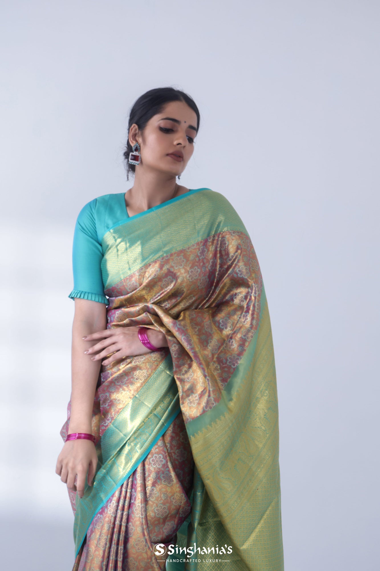 Buy Cream Beige Banarasi Raw Silk Saree online-Karagiri – Karagiri Global