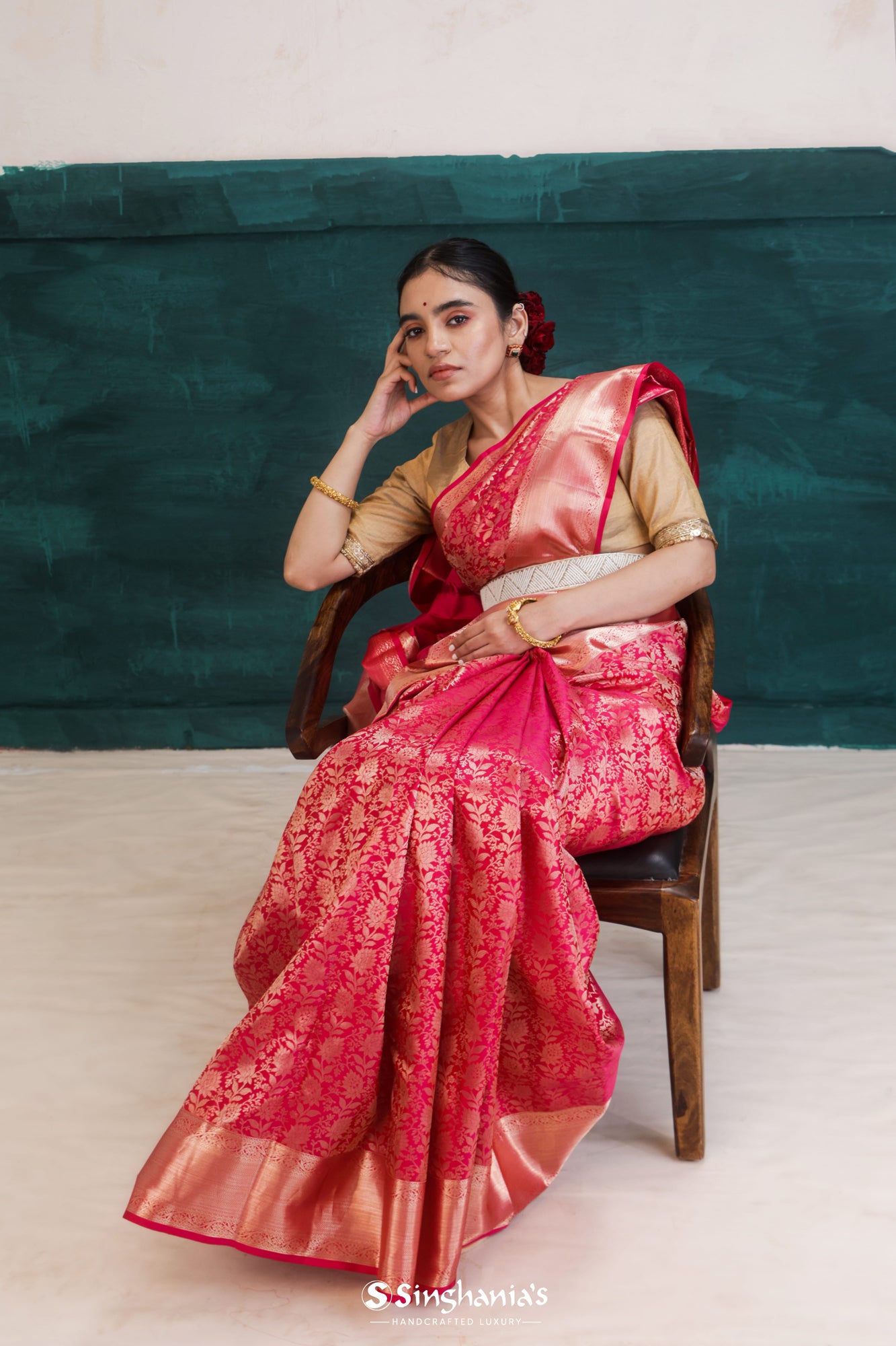 Banarasi Silk Saree - Buy Pure Banarasi Silk Sarees Online| Designer sari |  Samyakk