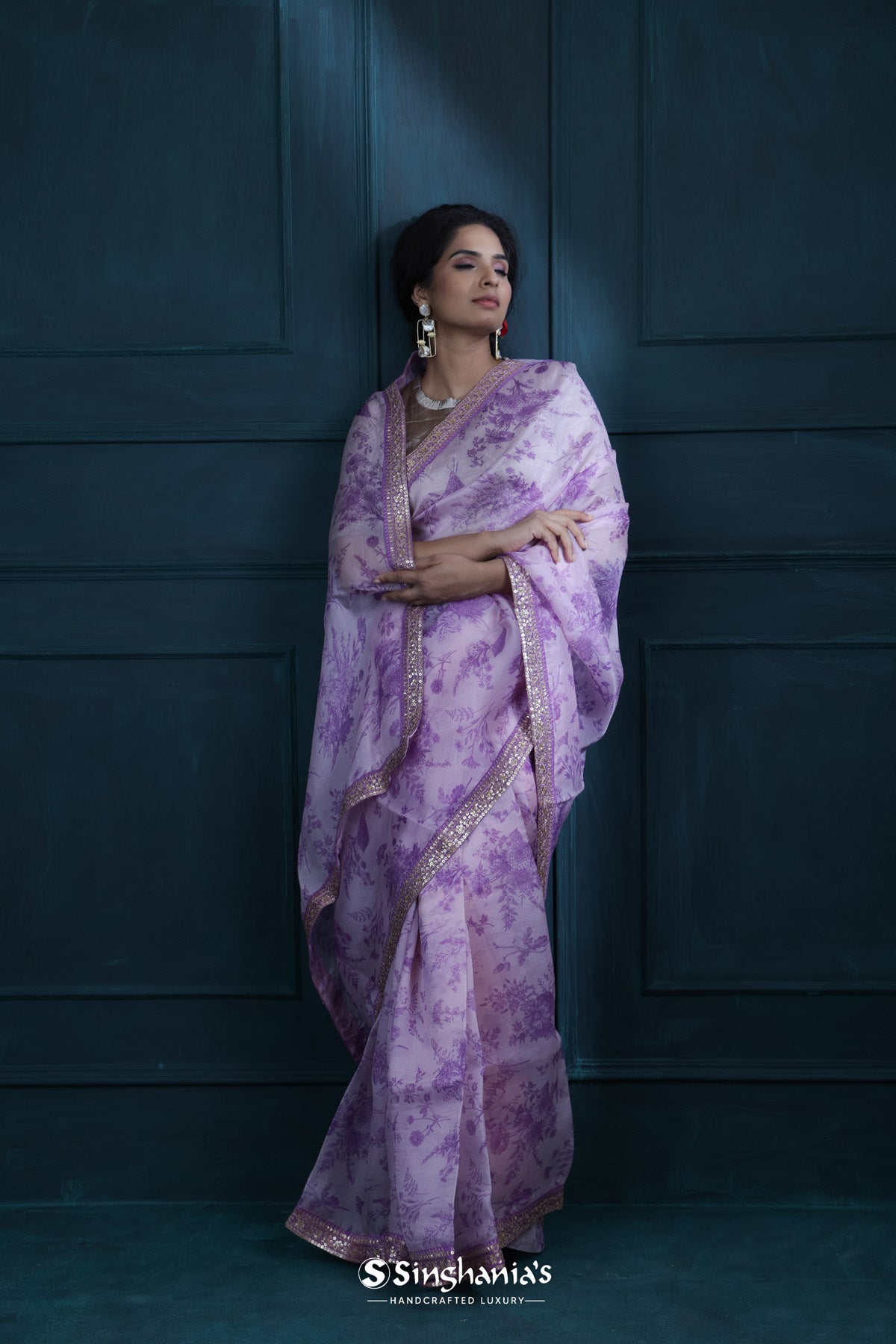 Kanchi Border Printed Organza Sarees at Rs 8999/piece | Moula Ali |  Hyderabad | ID: 20603498430