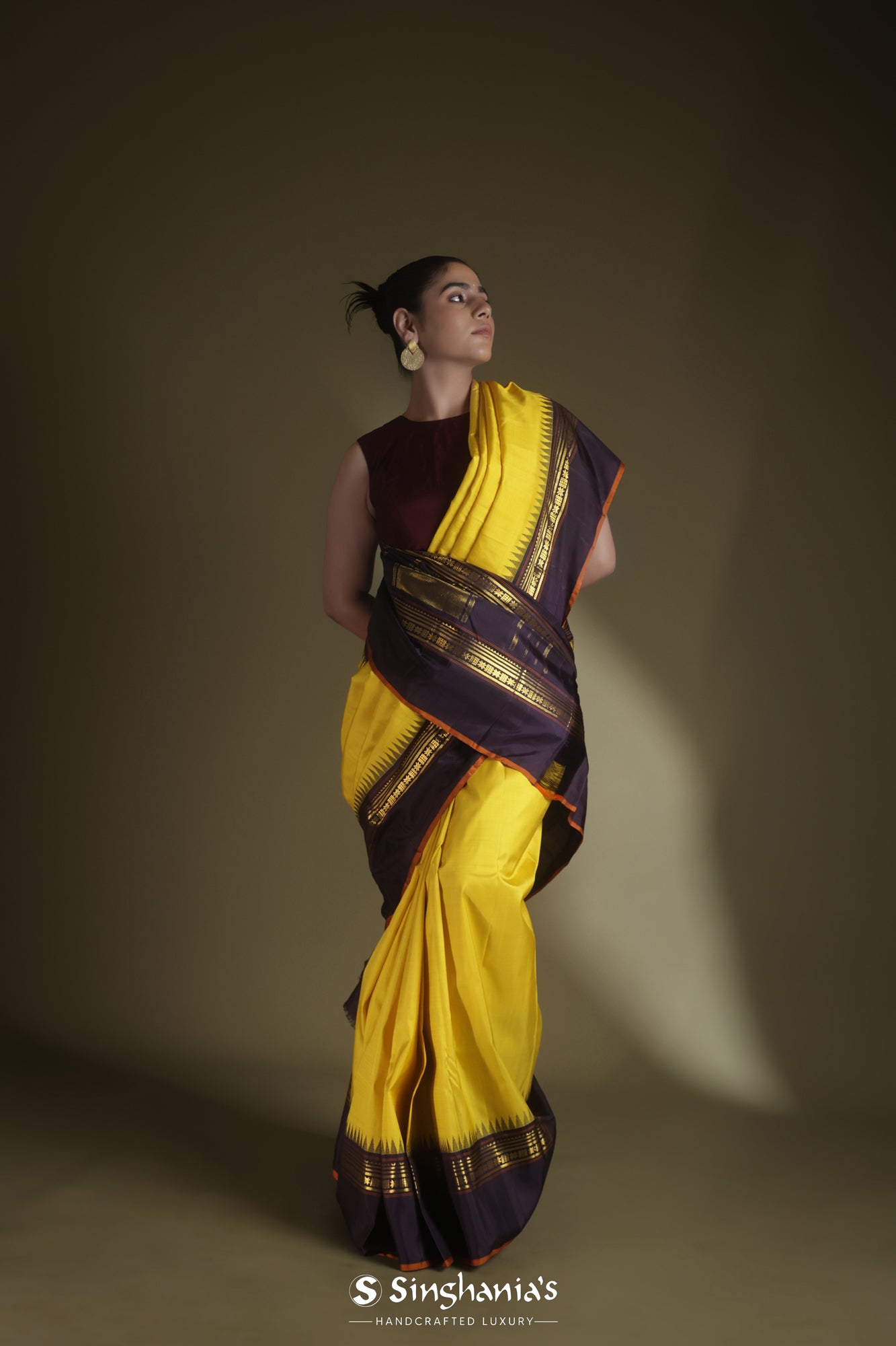 Shop Big Border Pure Kanchipuram Silk Saree | Clio Silks | Silk sarees  online, Silk sarees, Saree designs