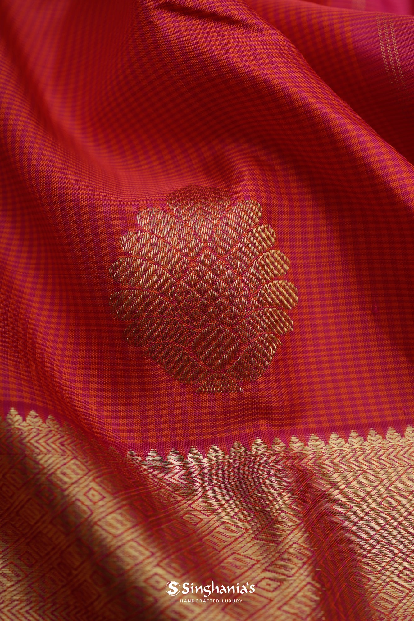 Persian Red Lightweight Kanjivaram Silk Saree