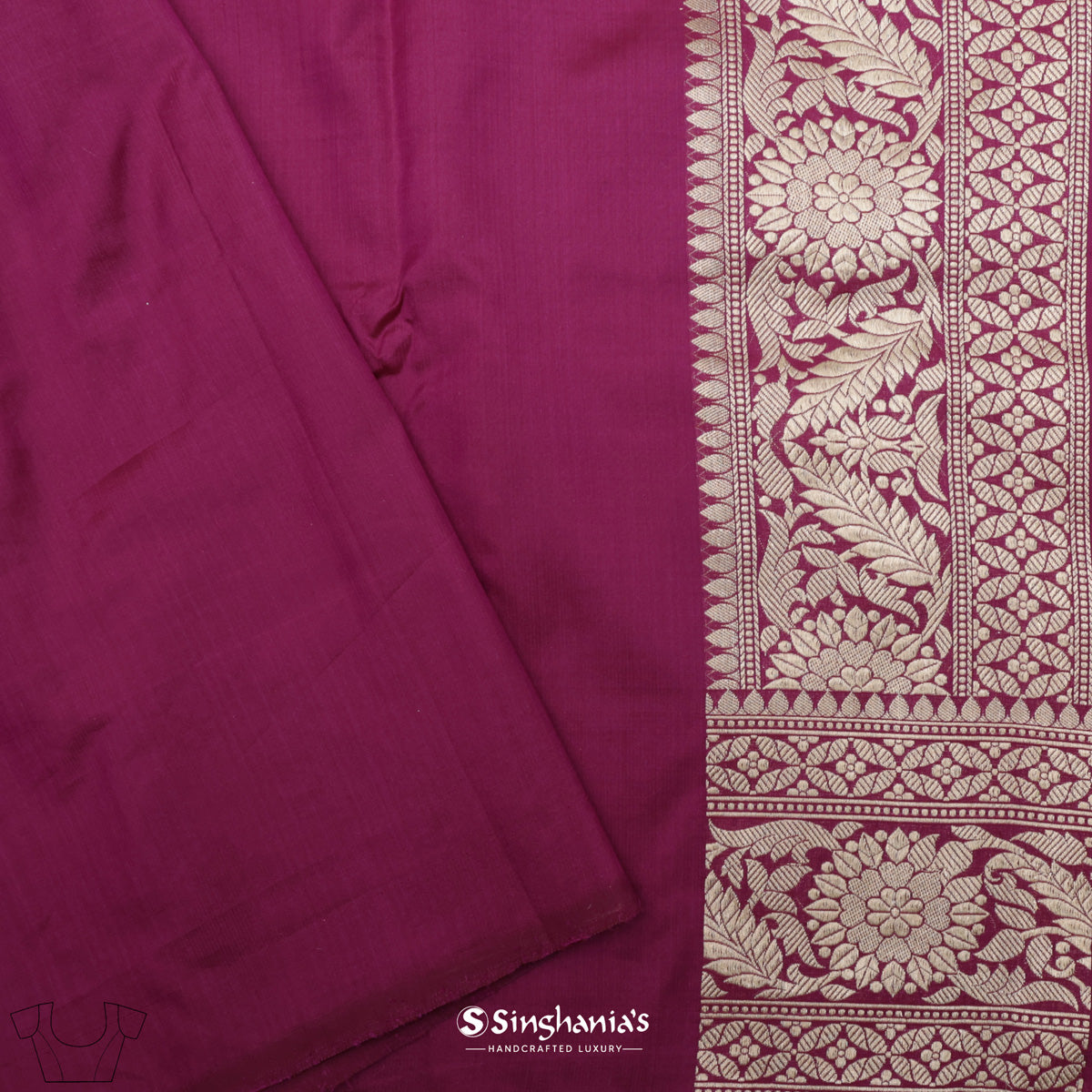 Pansy Purple Kadhuwa Banarasi Silk Saree