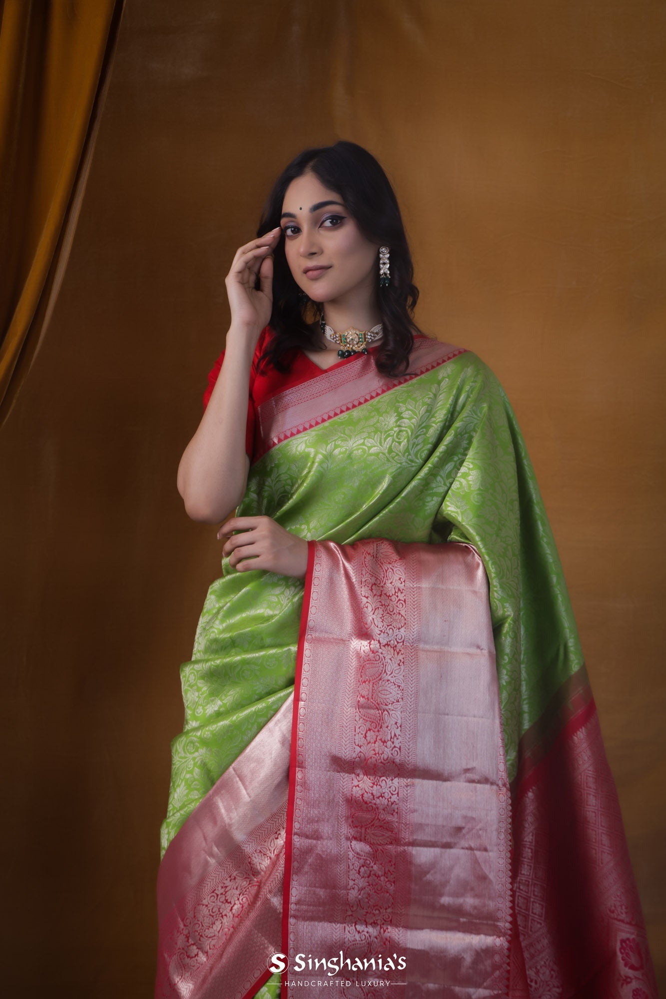 Buy Kanchipuram Silk Party Contemporary Saree Online : 255020 -