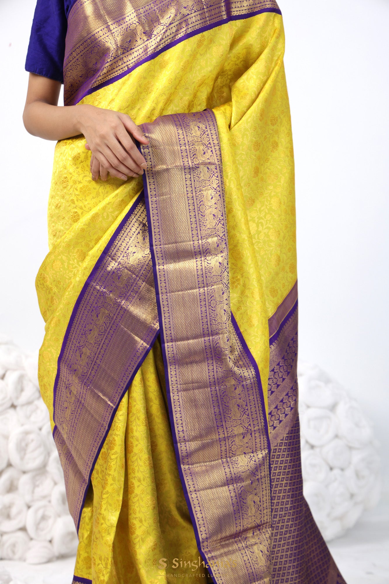 Kuppadam silk sarees | Kuppadam saree with kanchi border saree design  online from weavers | KUPP0021506