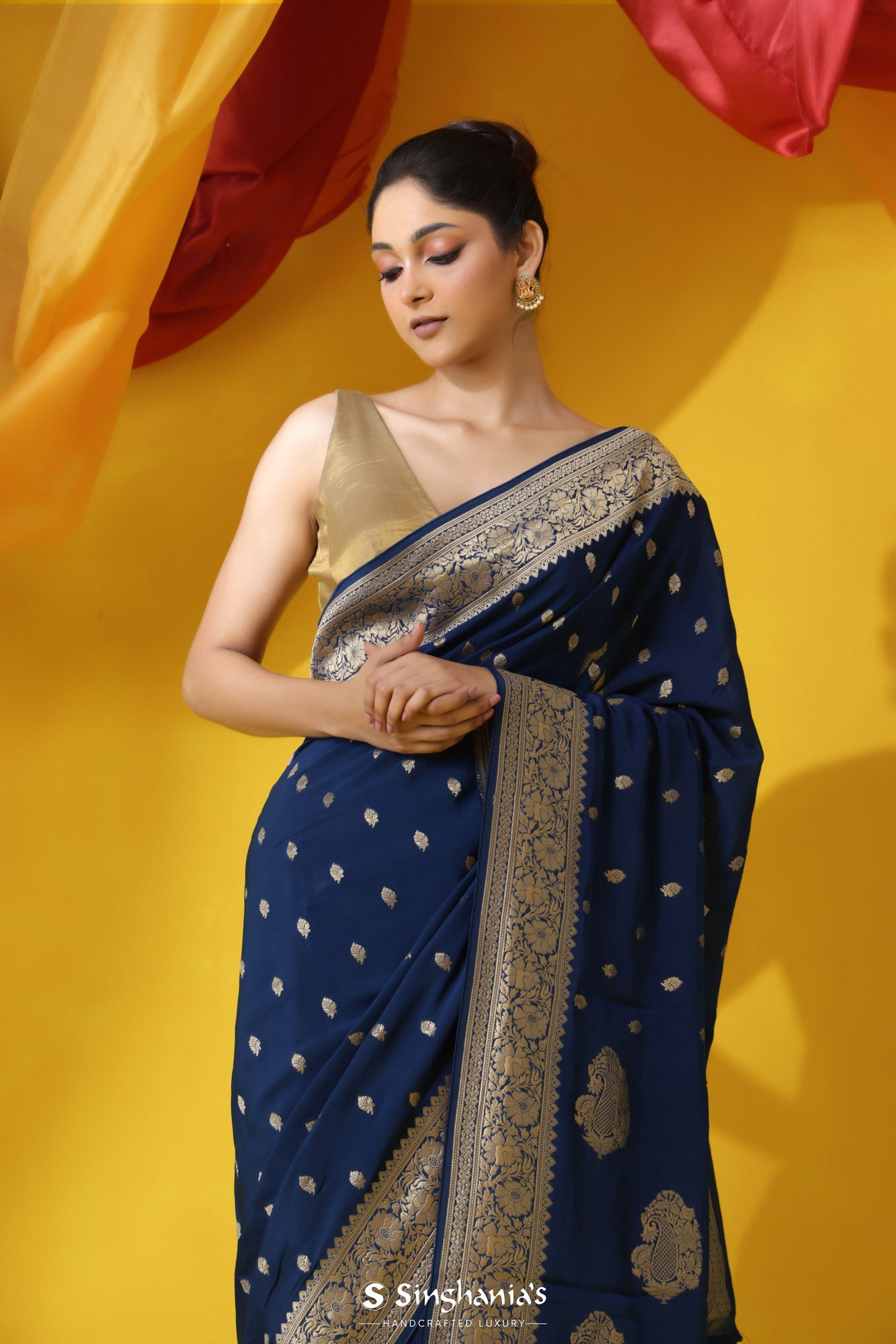 Paulmi and Harsh Pre-draped With Blouse | Women, Sarees, Printed Sarees,  Pre-draped Sarees, Blue,… | Designer bridal lehenga choli, Drape saree,  Floral print sarees