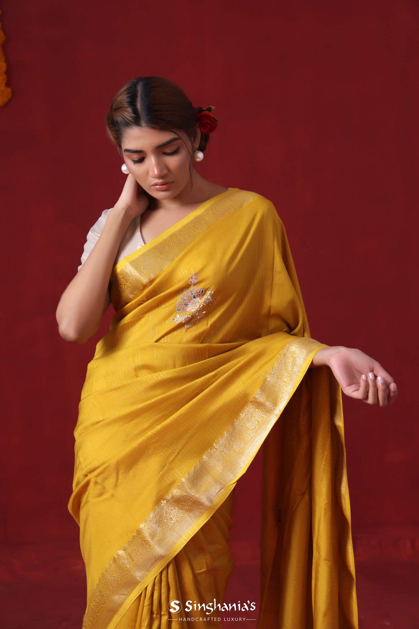 sunaina khera yellow saree for haldi for bride | Haldi ceremony outfit,  Indian dresses traditional, Indian bridal outfits