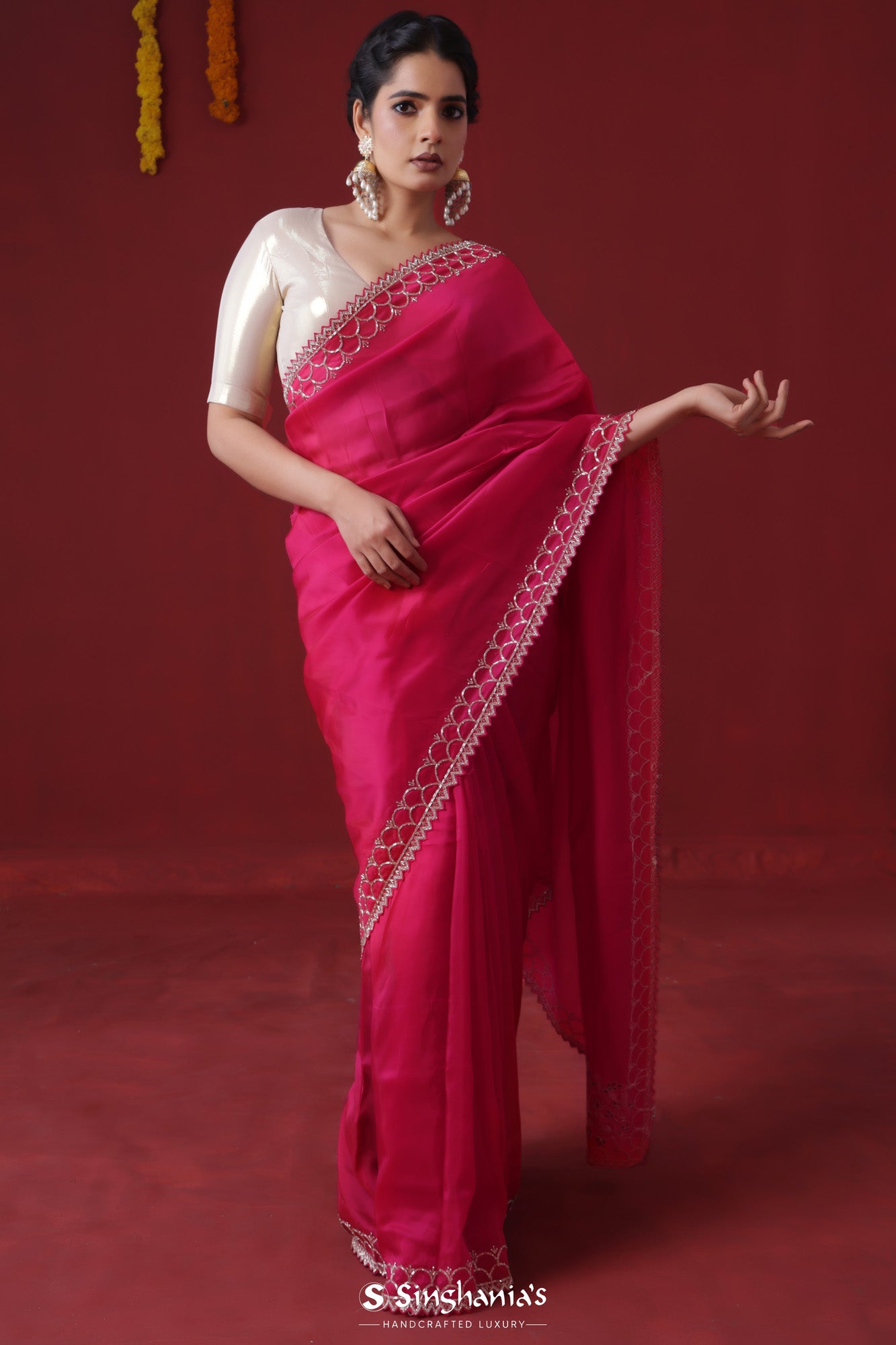 Pink Ikkat Sambalpuri Silk Saree | A821504215 – Priyadarshini Handloom