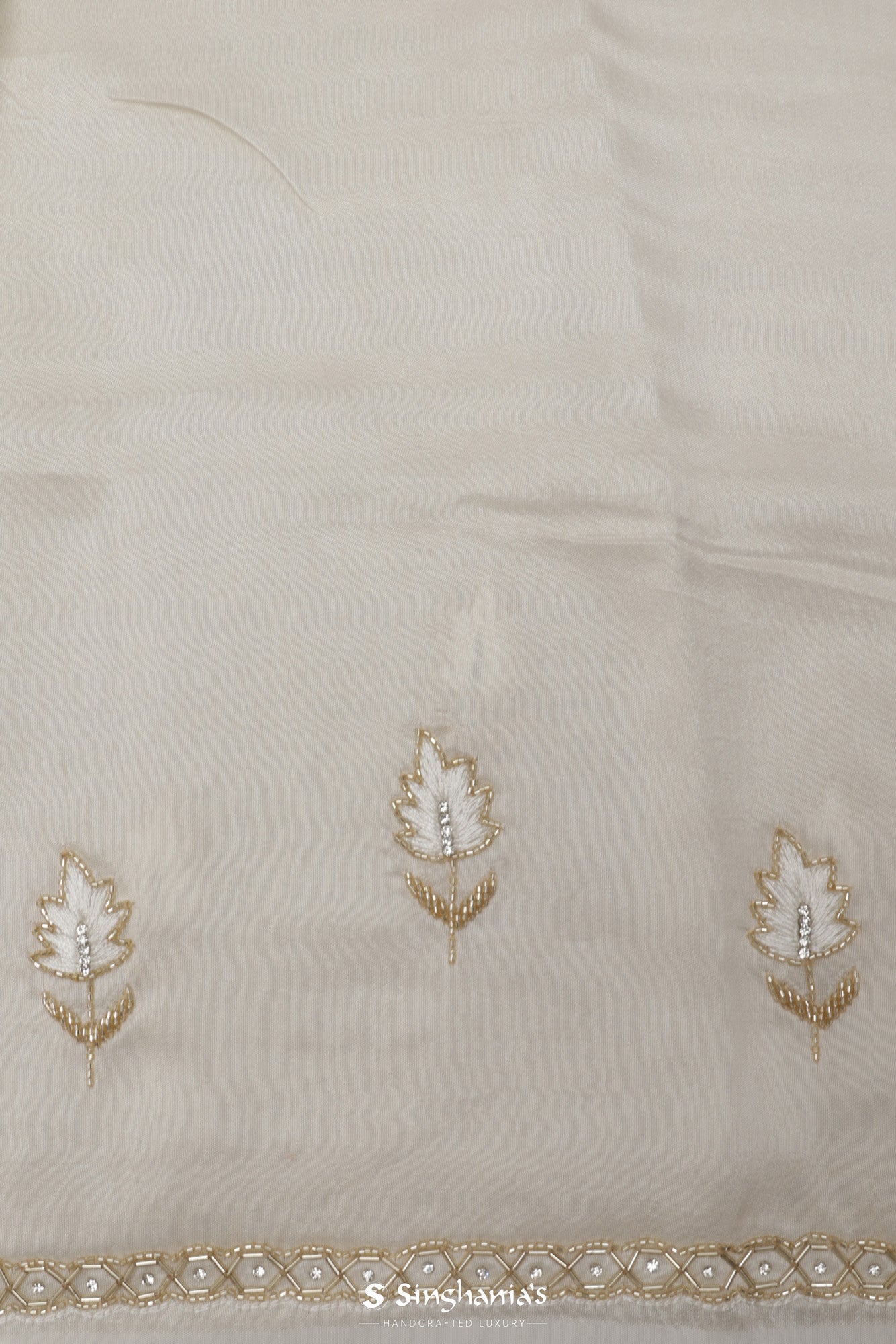Off White Tissue Organza Saree With Embroidery Border