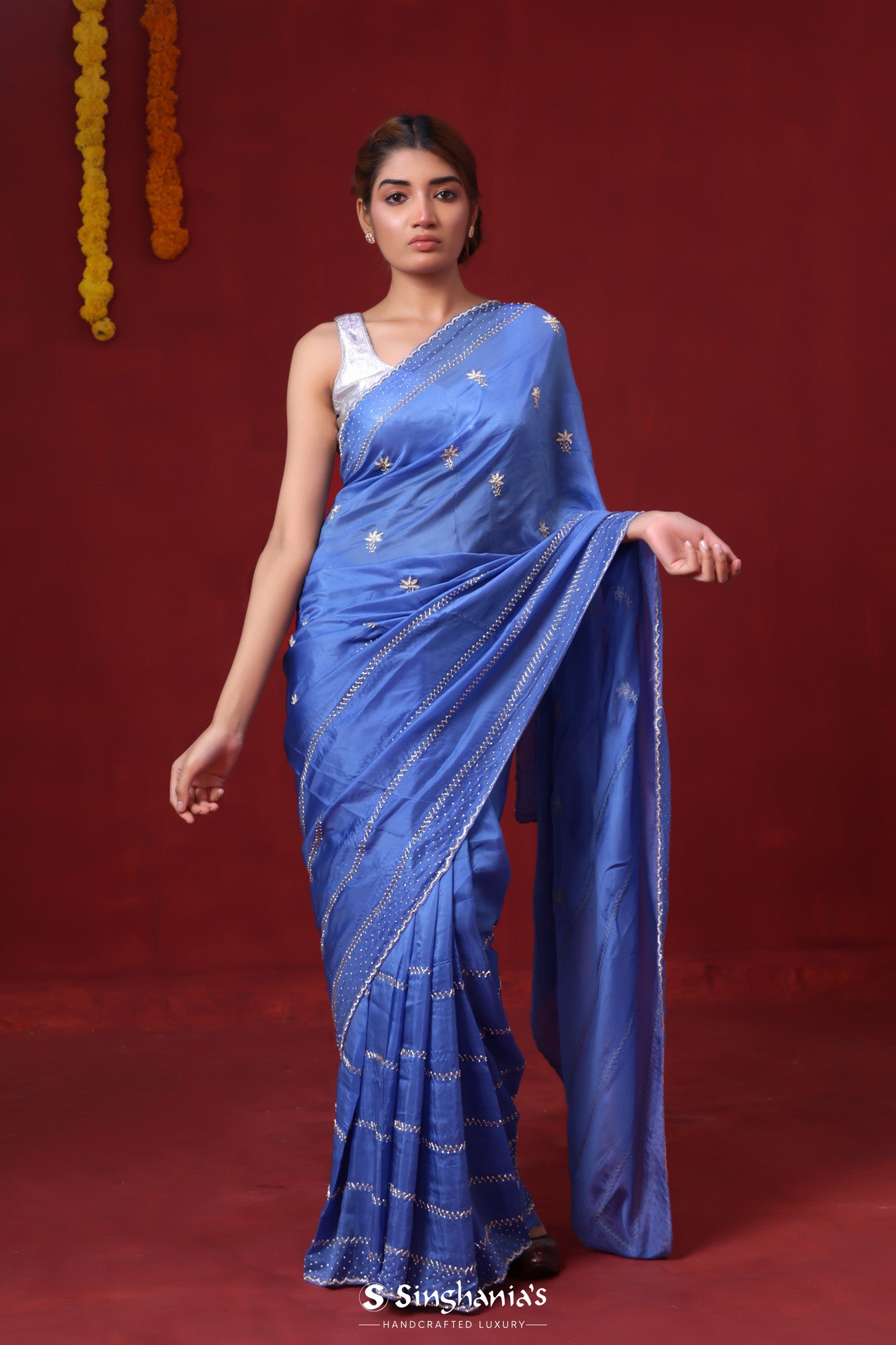 designer purple satin silk saree | Shop Satin Saree Online |