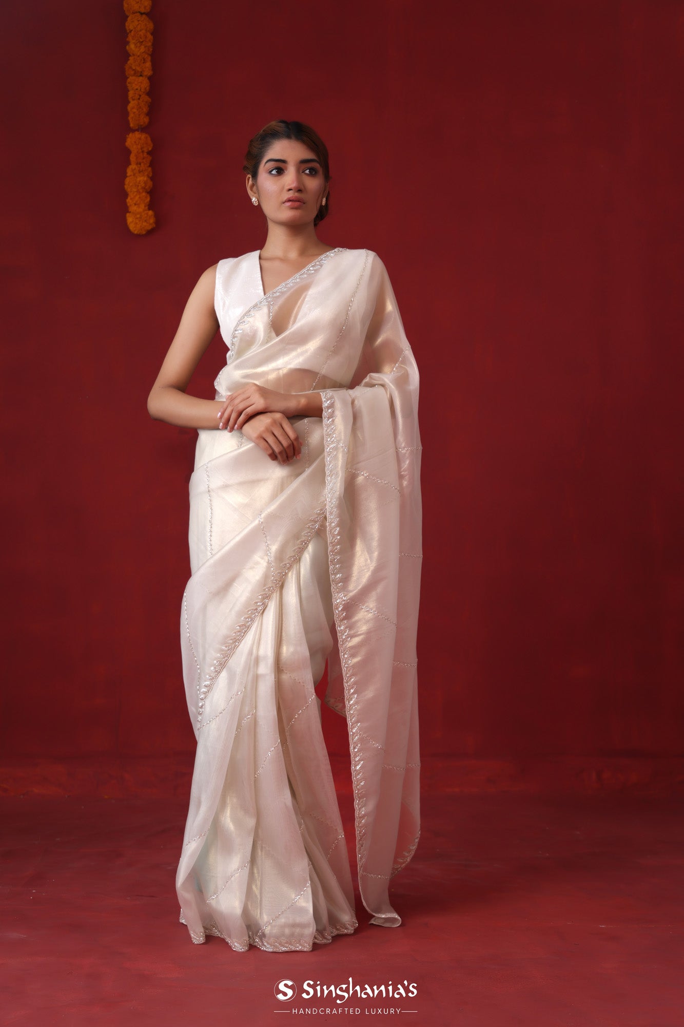 Buy White Saree For Haldi Ceremony for Women Online from India's Luxury  Designers 2024